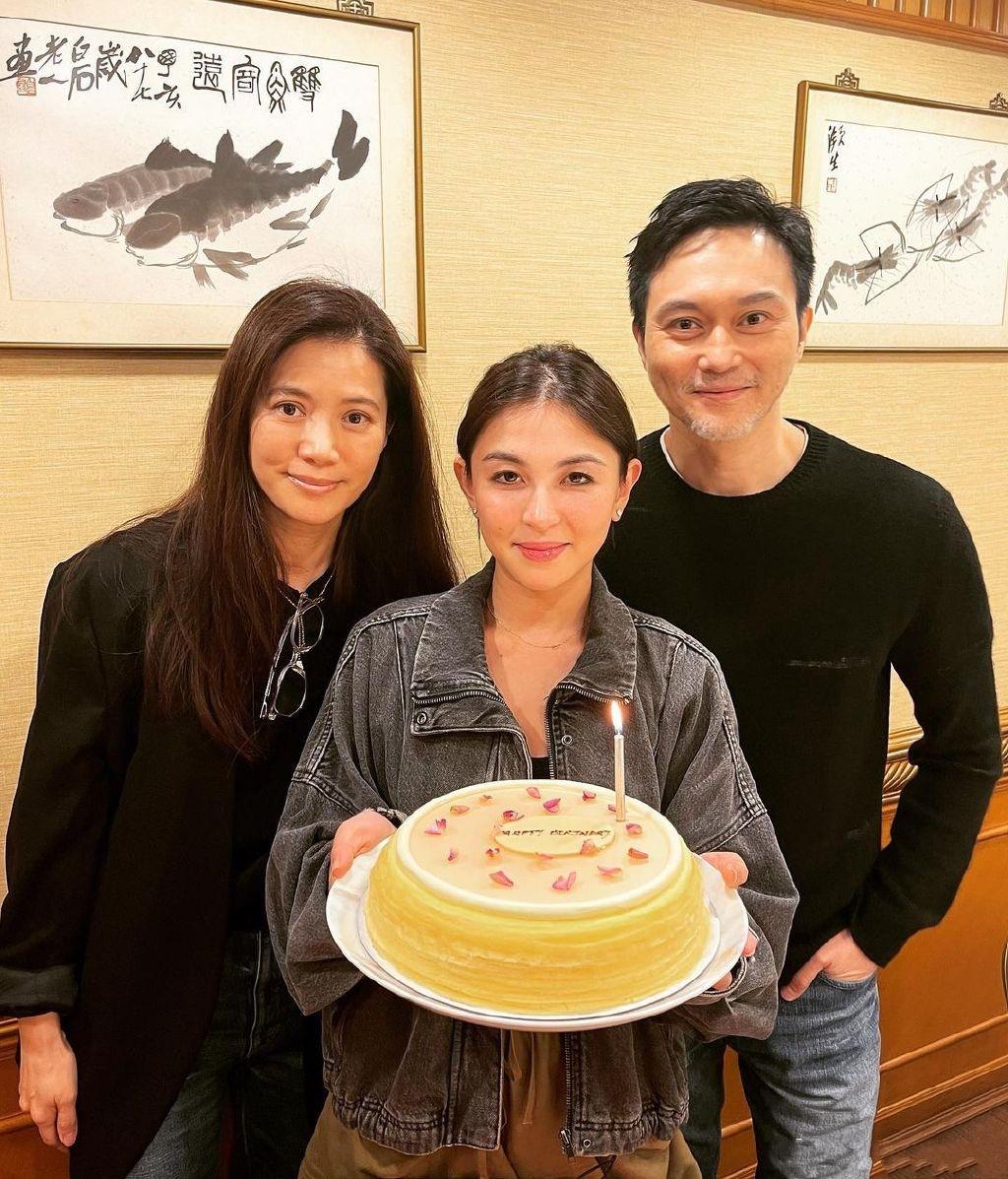 上山詩(shī)鈉女兒慶生,袁詠儀夫婦出鏡,張智霖胡子全白略顯蒼老(圖1)