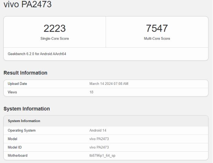 Vivo Pad 3 Pro現(xiàn)身Geekbench 搭載了最強(qiáng)大的聯(lián)發(fā)科芯片(圖1)